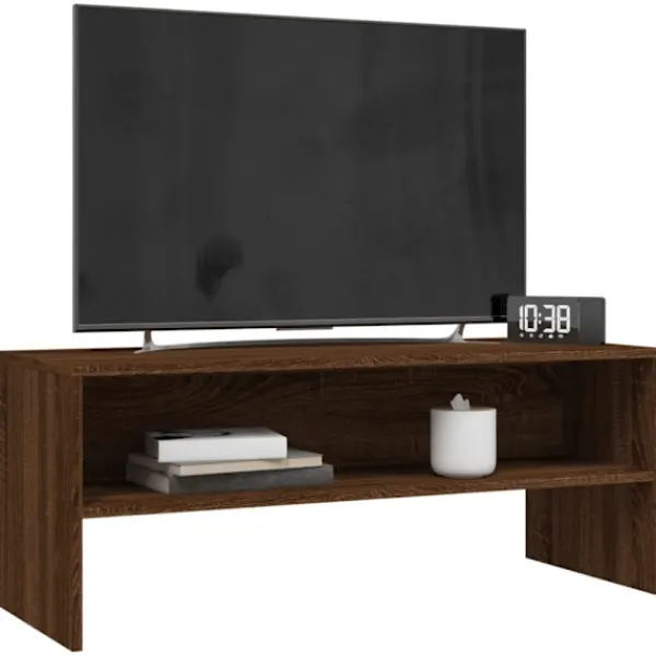 vidaXL Tv-Bänkar>Tv-bänk brun ek 100x40x40 cm konstruerat trä