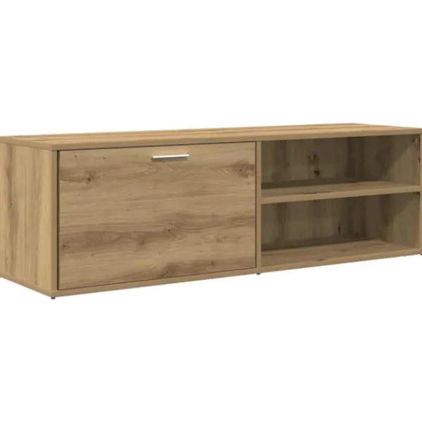 vidaXL Tv-Bänkar>Tv-bänk ek 120x34x37 cm konstruerat trä