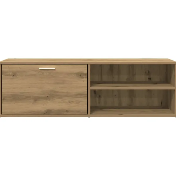 vidaXL Tv-Bänkar>Tv-bänk ek 120x34x37 cm konstruerat trä