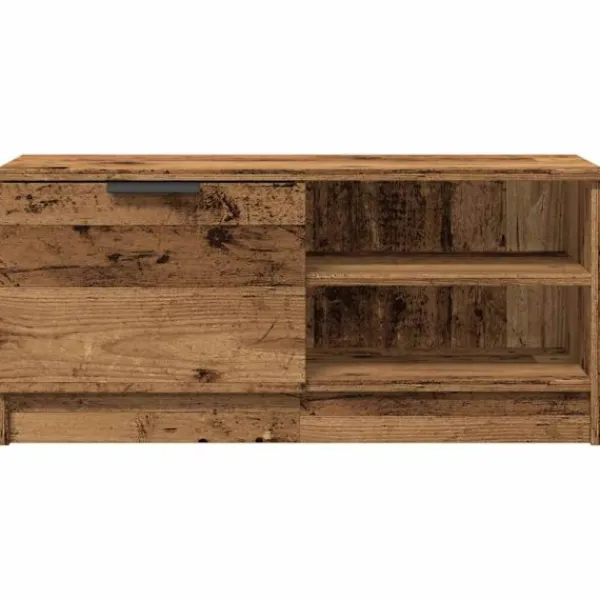 vidaXL Tv-Bänkar>Tv-bänk gammalt trä 80x35x36,5 cm konstruerat trä
