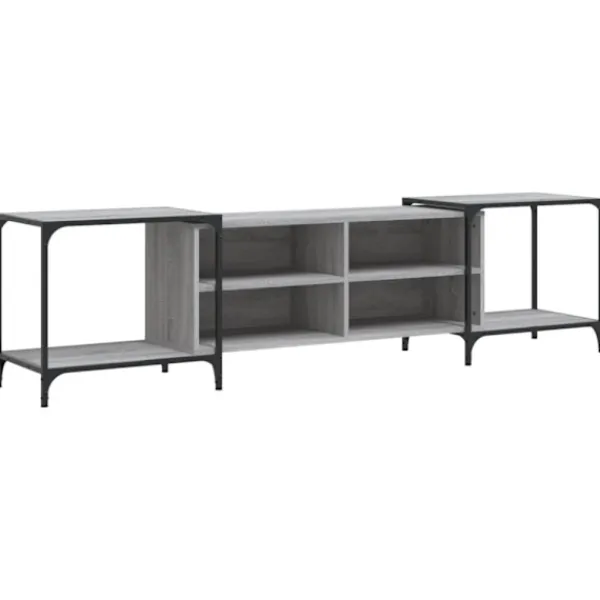 vidaXL Tv-Bänkar>Tv-bänk grå sonoma 203x37x50 cm konstruerat trä