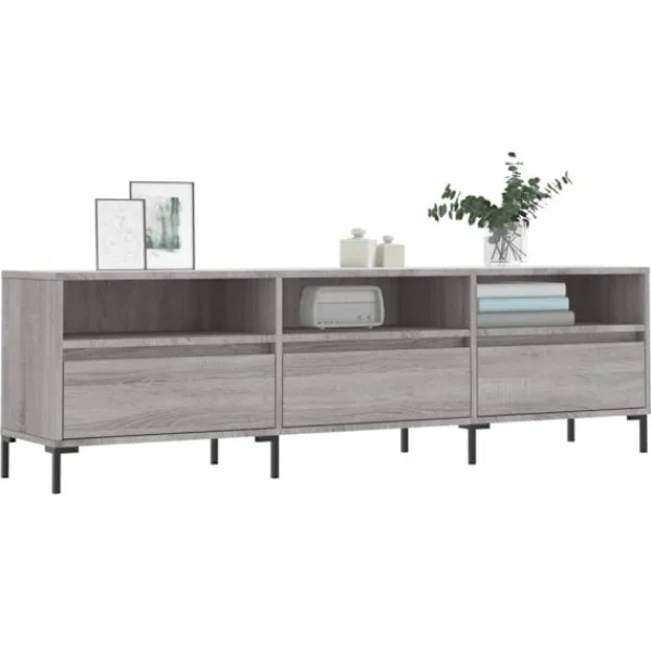 vidaXL Tv-Bänkar>Tv-bänk grå sonoma 150x30x44,5 cm konstruerat trä