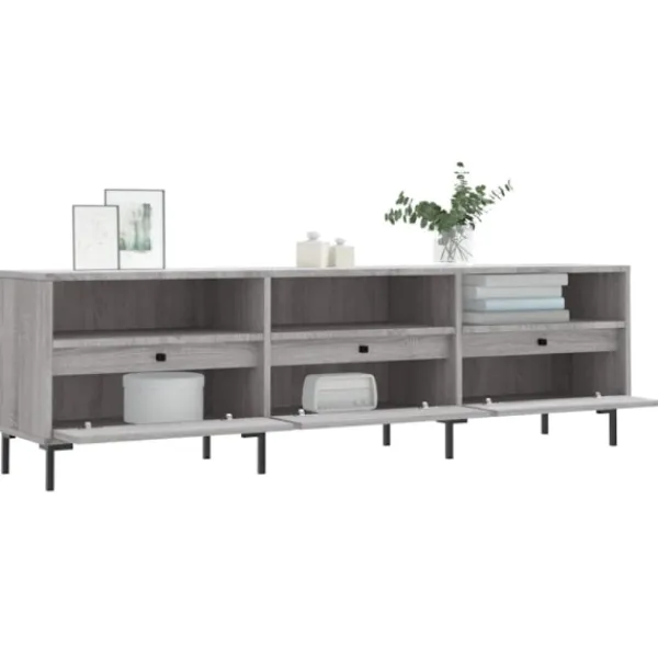 vidaXL Tv-Bänkar>Tv-bänk grå sonoma 150x30x44,5 cm konstruerat trä