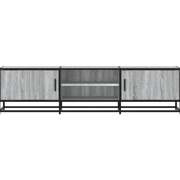 vidaXL Tv-Bänkar>Tv-bänk grå sonoma 160x35x41 cm konstruerat trä och metall
