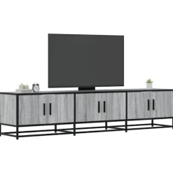 vidaXL Tv-Bänkar>Tv-bänk grå sonoma 180x35x41 cm konstruerat trä