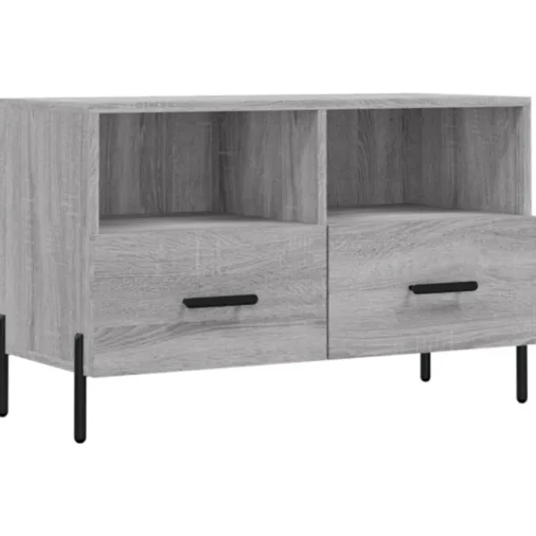 vidaXL Tv-Bänkar>Tv-bänk grå sonoma 80x36x50 cm konstruerat trä