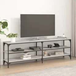 vidaXL Tv-Bänkar>Tv-bänk grå sonoma 160x30x50 cm konstruerat trä