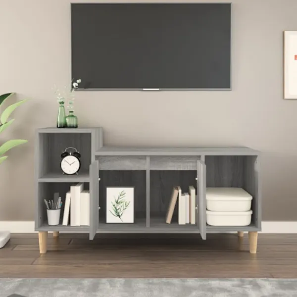 vidaXL Tv-Bänkar>Tv-bänk grå sonoma 100x35x55 cm konstruerat trä