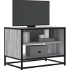 vidaXL Tv-Bänkar>Tv-bänk grå sonoma 61x40x46 cm konstruerat trä och metall
