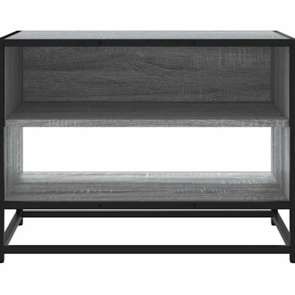 vidaXL Tv-Bänkar>Tv-bänk grå sonoma 61x40x46 cm konstruerat trä och metall