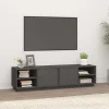 vidaXL Tv-Bänkar>Tv-bänk grå 156x40x40 cm massiv furu