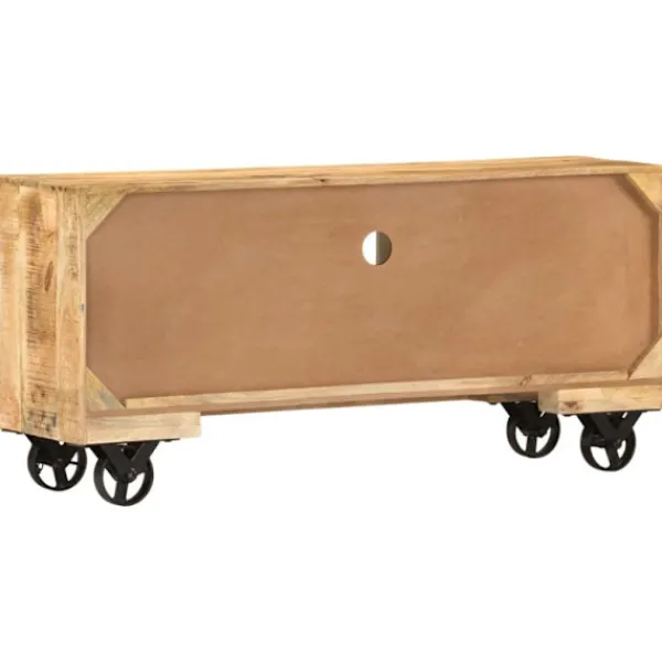 vidaXL Tv-Bänkar>Tv-bänk grovt mangoträ 110x30x50 cm