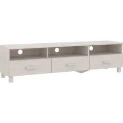 vidaXL Tv-Bänkar>Tv-bänk HAMAR vit 158x40x40 cm massiv furu