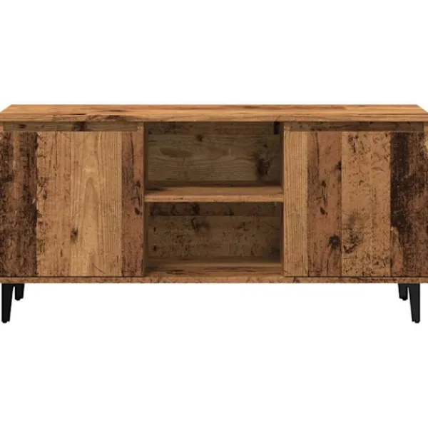 vidaXL Tv-Bänkar>Tv-bänk åldrat trä 102x35x50 cm konstruerat trä