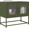 vidaXL Tv-Bänkar>TV-bänk olivgrön 68x39x60,5 cm kallvalsat stål