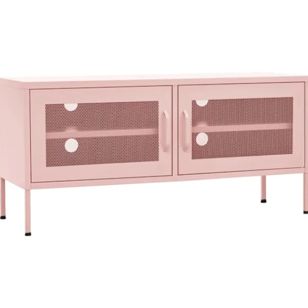 vidaXL Tv-Bänkar>Tv-bänk pink 105x35x50 cm stål