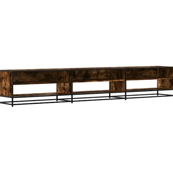 vidaXL Tv-Bänkar>Tv-bänk rökfärgad ek 270x40x46 cm konstruerat trä