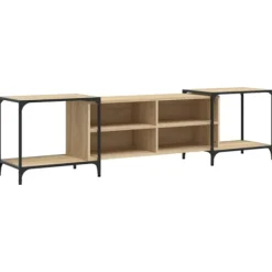 vidaXL Tv-Bänkar>Tv-bänk sonoma ek 203x37x50 cm konstruerat trä