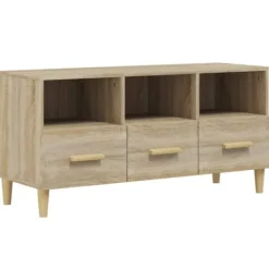 vidaXL Tv-Bänkar>Tv-bänk sonoma-ek 102x36x50 cm konstruerat trä