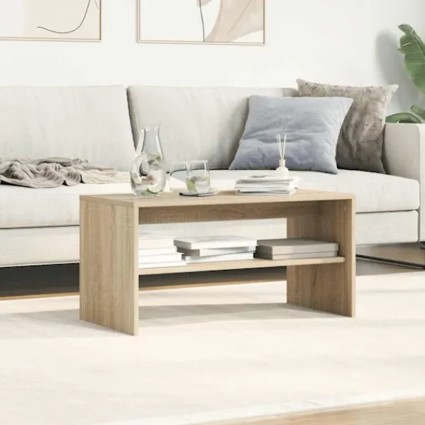 vidaXL Soffbord>Tv-bänk sonoma-ek 80x40x40 cm konstruerat trä