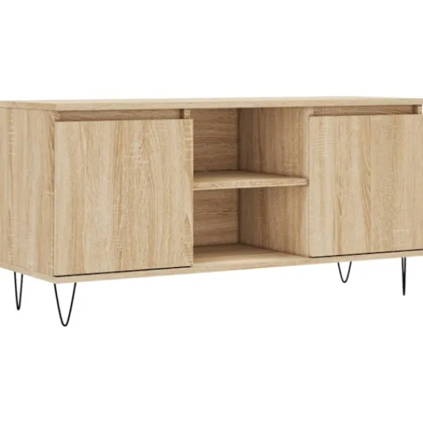vidaXL Tv-Bänkar>Tv-bänk sonoma-ek 104x35x50 cm konstruerat trä