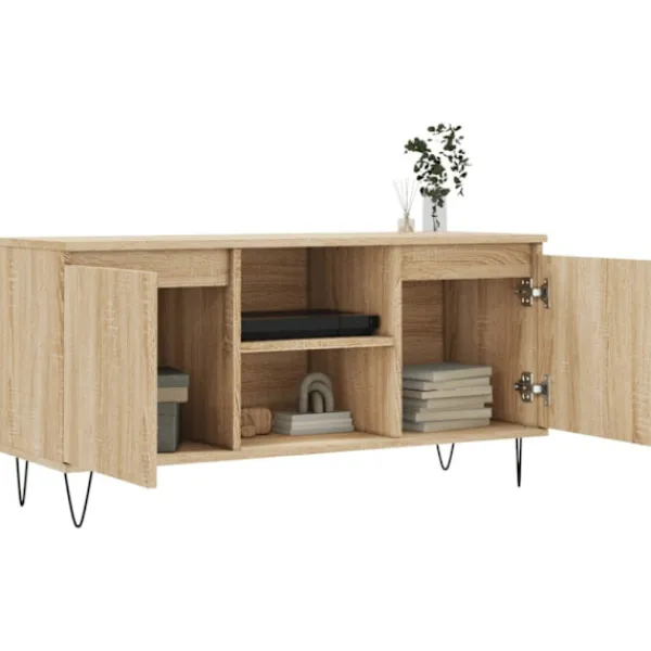 vidaXL Tv-Bänkar>Tv-bänk sonoma-ek 104x35x50 cm konstruerat trä