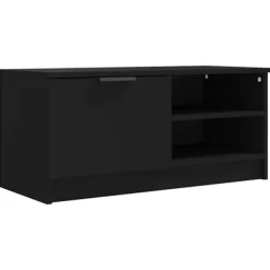 vidaXL Tv-Bänkar>Tv-bänk svart 80x35x36,5 cm konstruerat trä