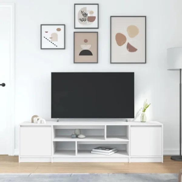 vidaXL Tv-Bänkar>TV-bänk vit 188,5x41x50 cm konstruerat trä