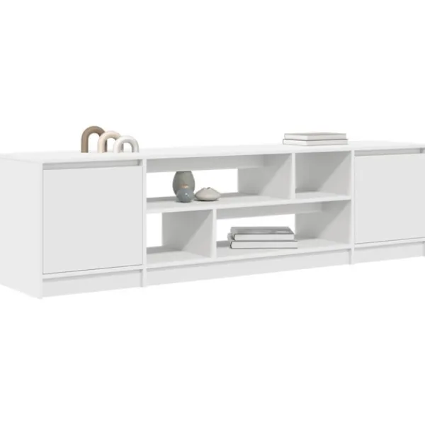 vidaXL Tv-Bänkar>TV-bänk vit 188,5x41x50 cm konstruerat trä