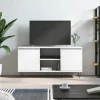 vidaXL Tv-Bänkar>Tv-bänk vit 104x35x50 cm konstruerat trä