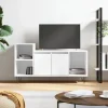 vidaXL Tv-Bänkar>Tv-bänk vit 100x35x55 cm konstruerat trä