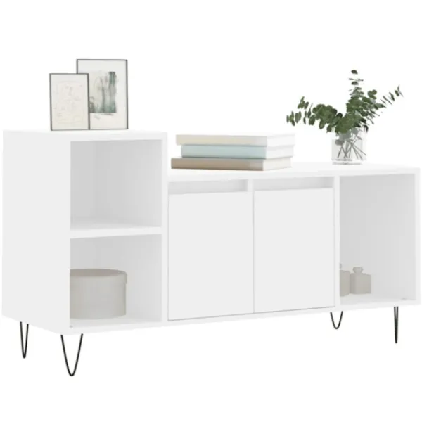 vidaXL Tv-Bänkar>Tv-bänk vit 100x35x55 cm konstruerat trä