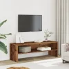 vidaXL Tv-Bänkar>Tv-bänk vittrat trä 120x40x40 cm konstruerat trä