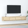 vidaXL Tv-Bänkar>TV-bänkar 2 st, Sonoma ek, 80x31x25,5 cm konstruerat trä
