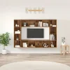 vidaXL Tv-Bänkar>TV-bänkset 4 pcs Brun 37 x 37 x 142,5 cm Konstruerat trä