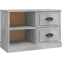 vidaXL Tv-Bänkar>TV-skåp betonggrå 73x35,5x47,5 cm konstruerat trä