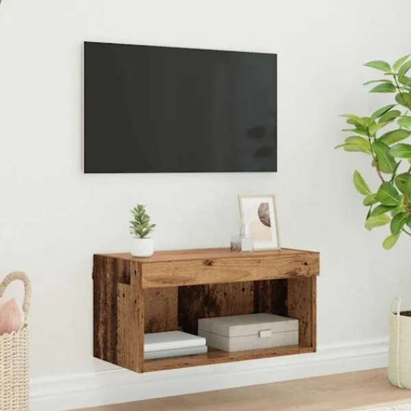 vidaXL Tv-Bänkar>TV-skåp Gammalt trä 60 x 30 x 30 cm Konstruerat trä