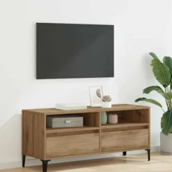 vidaXL Tv-Bänkar>TV-skåp med låda Artisan Ek 100 x 34,5 x 44,5 cm