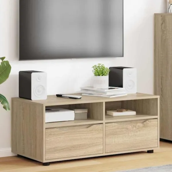 vidaXL Tv-Bänkar>TV-skåp med låda Sonoma-ek 100 x 48 x 43 cm Konstruerat trä