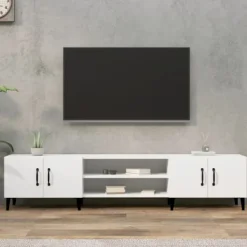 vidaXL Tv-Bänkar>TV-skåp vit 180x31,5x40 cm konstruerat trä