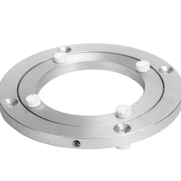 Matbord>Tyst Vridplatta Förbättrad Ljuddämpad Aluminiumlegering Roterande Hårdvara Vridplatta Stabil och Halkfri för Matbord 5 tum