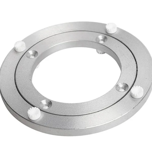 Matbord>Tyst Vridplatta Förbättrad Ljuddämpad Aluminiumlegering Roterande Hårdvara Vridplatta Stabil och Halkfri för Matbord 5 tum