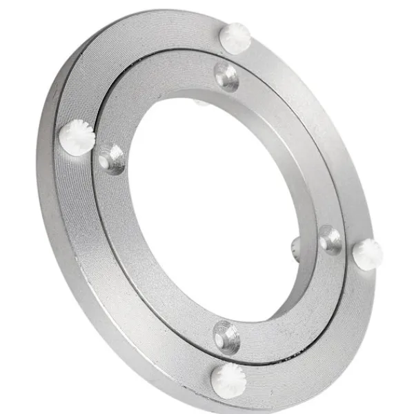Matbord>Tyst Vridplatta Förbättrad Ljuddämpad Aluminiumlegering Roterande Hårdvara Vridplatta Stabil och Halkfri för Matbord 5 tum