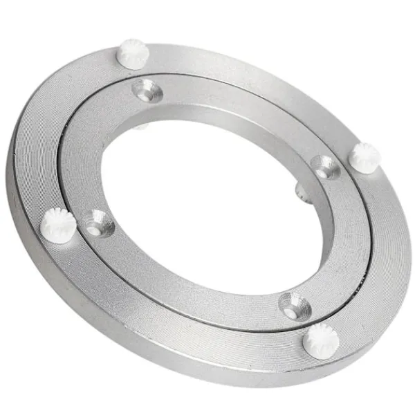 Matbord>Tyst Vridplatta Förbättrad Ljuddämpad Aluminiumlegering Roterande Hårdvara Vridplatta Stabil och Halkfri för Matbord 5 tum