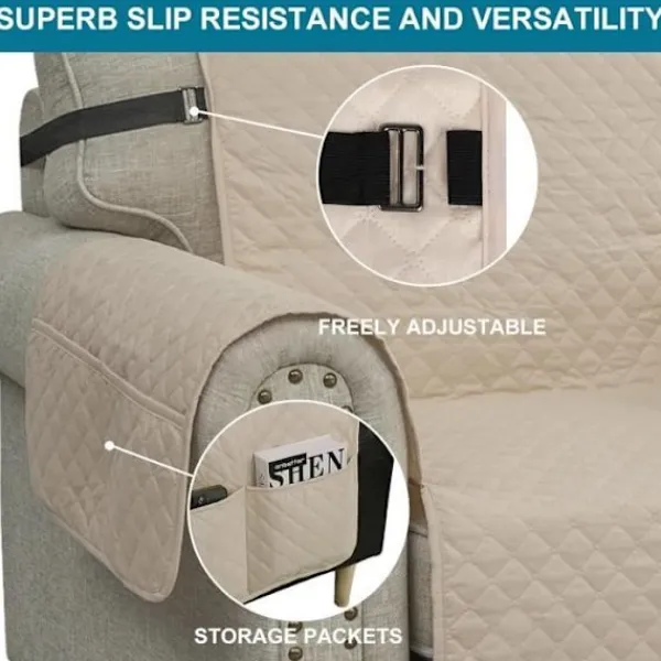 Soffor>Universellt överdrag för 3-sits soffa - Husdjursvänlig matta - Minimalistisk - Husdjurssäker - Modern design