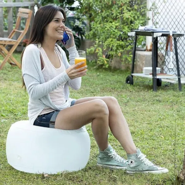 INNOVAGOODS Sittsäckar>Uppblåsbar stol - - Rund - LED - Vattentålig - Bärbar