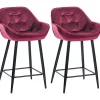 BellaFurn Stolar>Uppsättning av 2 sammet barstolar - Uppdaterad säte - Modern design och komfort