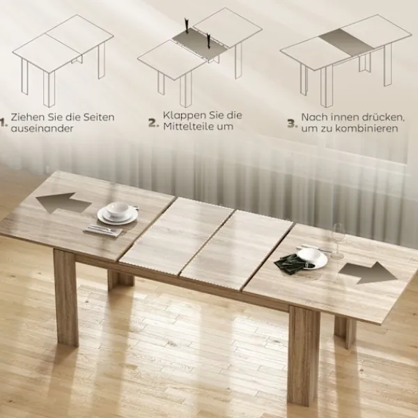 Northio Matbord>Utdragbart matbord, 180-260 cm, stolar 6-10, trä