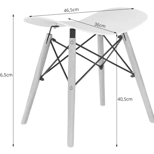 Valora Pallar>CORFU Pall Vit Ergonomisk Design för Kök x2