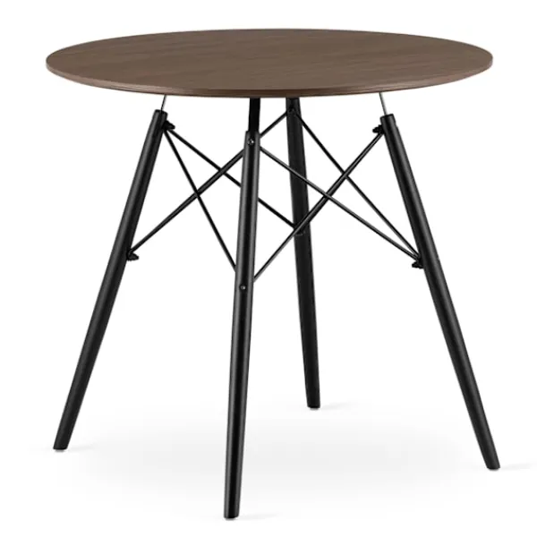 Valora Matbord>KOVA Runt Bord Mörk Ask MDF 80cm